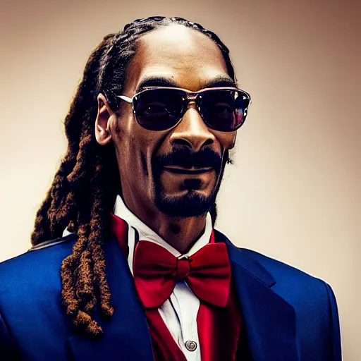 Image similar to a film still of Snoop Dogg starring as The Joker, 40mm lens, shallow depth of field, split lighting, cinematic