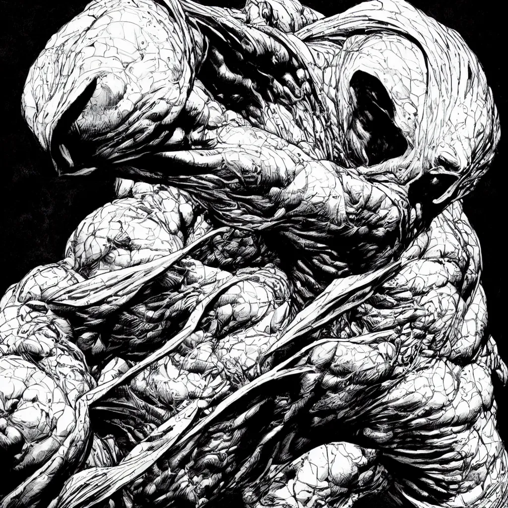 Image similar to moon knight, accurate, hyperdetailed, intricate detail, insanely detailed and intricate, moon in the background, intricate, highly detailed, smooth, sharp focus, detailed face, high contrast, dramatic lighting, graphic novel, art by Ardian Syaf and Pepe Larraz sharp focus, detailed, high contrast, center frame, trending on artstation,