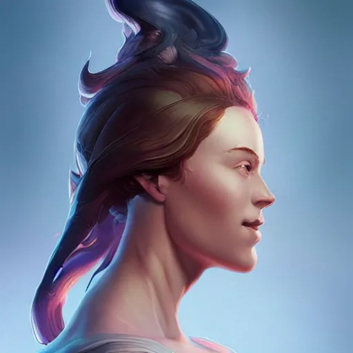 Prompt: portrait of a glazed bundt cake head on top of a woman\'s body , full of details, ultradetailed, matte painting, concept art, smooth, by Jordan Grimmer and by artgerm and by krenz cushart