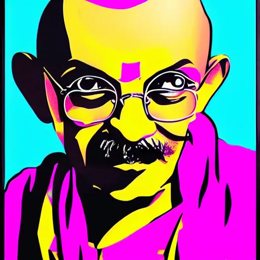 Image similar to mahatma gahndi pop art