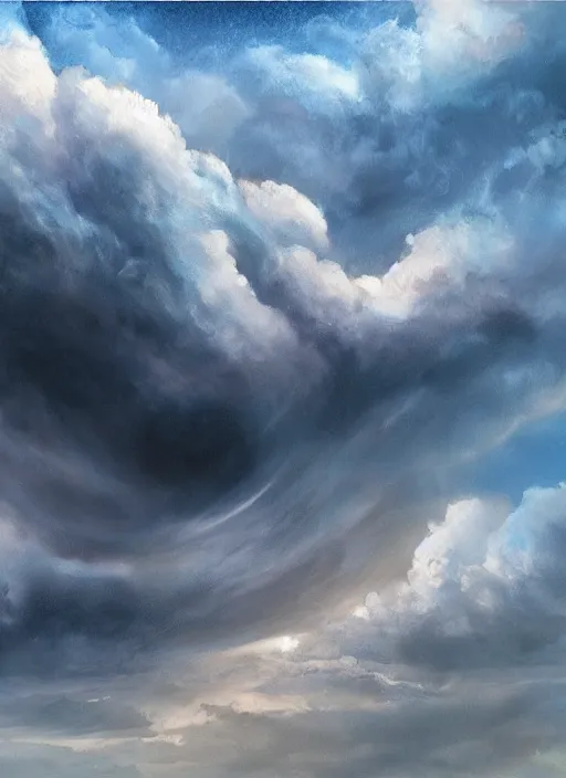 Image similar to a beautiful painting of a single eye in a cloudy sky, fantasy art, matte painting, beautiful colors