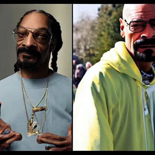 Prompt: snoop dogg as walter white, walter white as snoop dogg