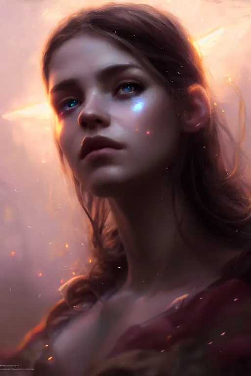 Image similar to cinematic shot of an epic portrait of a fairy dressed in military clothes, shiny skin, beautiful eyes, beautiful, small details, night setting, realistic poster with volumetric light from craig mallism, artgerm, jeremy lipkin and michael garmash, unreal engine, radiant light, detailed and complex environment, digital art, trends at art station, a masterpiece