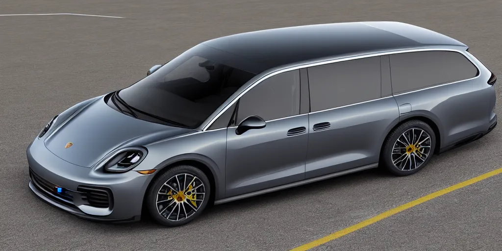 Image similar to “2021 Porsche Minivan, ultra realistic, 4K, high detail”