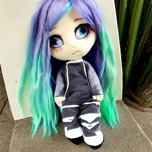 Image similar to billie eilish chibi plushie