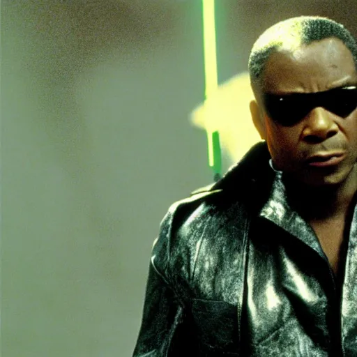 Image similar to A still of Levar Burton as Morpheus in The Matrix (1999)