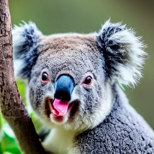 Image similar to koala with fangs