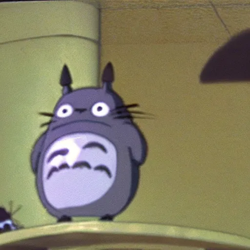 Image similar to cctv footage of totoro