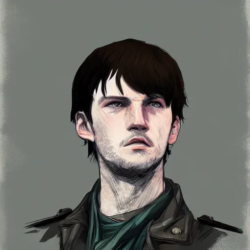 Image similar to portrait of irish rebel michael collins, highly detailed, digital painting, concept art, sharp focus, by makoto shinkai