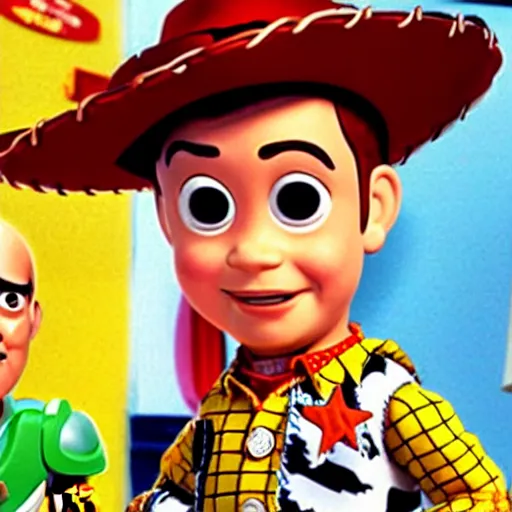 Image similar to a screenshot of Danny Devito as a toy character in Toy Story (1995)