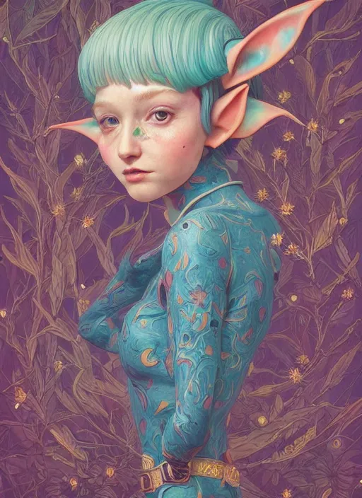 Image similar to cute elf :: by Martine Johanna and Simon Stålenhag and Chie Yoshii and Casey Weldon and wlop :: ornate, dynamic, particulate, rich colors, intricate, elegant, highly detailed, centered, artstation, smooth, sharp focus, octane render, 3d