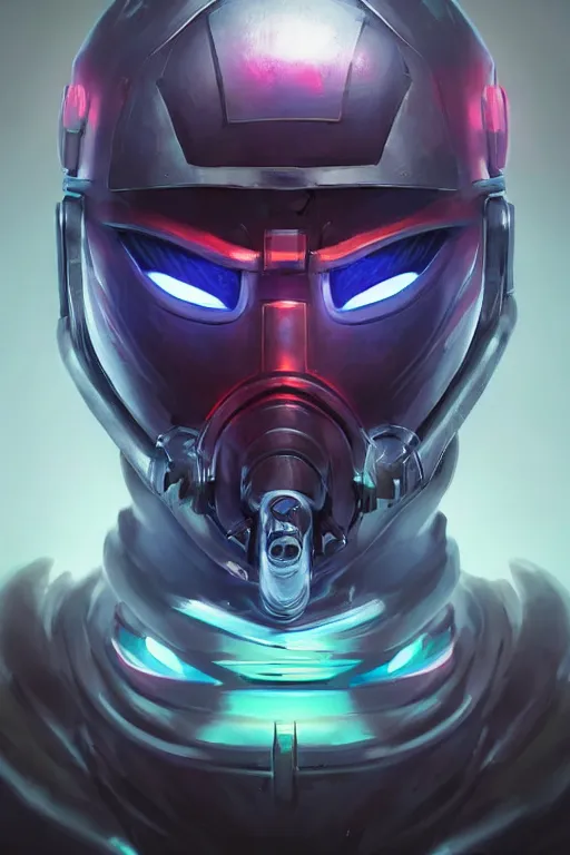 Image similar to epic mask helmet robot ninja portrait stylized as fornite style game design fanart by concept artist gervasio canda, behance hd by jesper ejsing, by rhads, makoto shinkai and lois van baarle, ilya kuvshinov, rossdraws global illumination radiating a glowing aura global illumination ray tracing hdr render in unreal engine 5