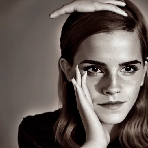 Image similar to anthropomorphic photograph of emma watson an avocado