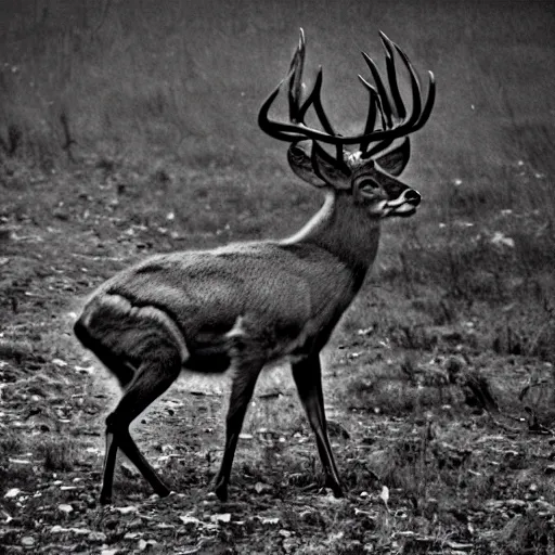 Image similar to a rocket launcher deer animal beast, huge, powerful, scary, anger, rage, canon eos c 3 0 0, ƒ 1. 8, 3 5 mm