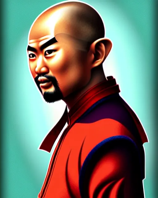 Prompt: richly detailed color illustration of a shaolin-president-politician-kung-fu illustrated by Artgerm and Timothy Kong . 3D shadowing