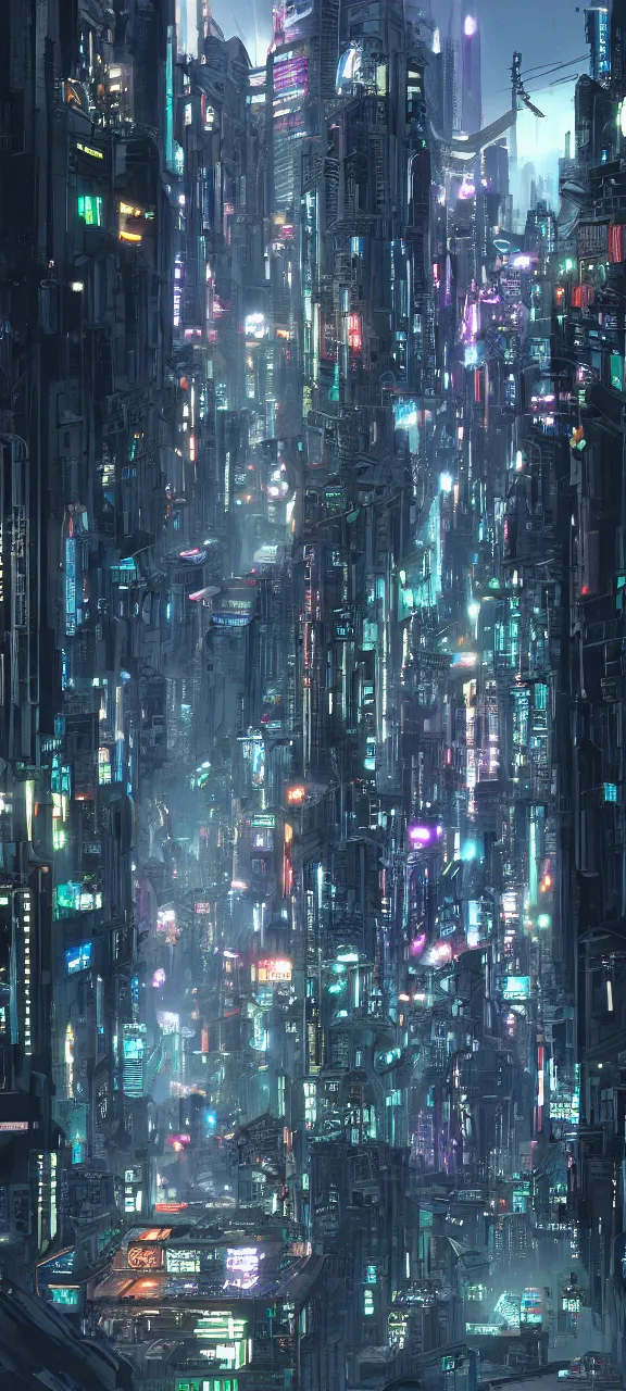 Image similar to Cyberpunk City, by Bjorn Barends