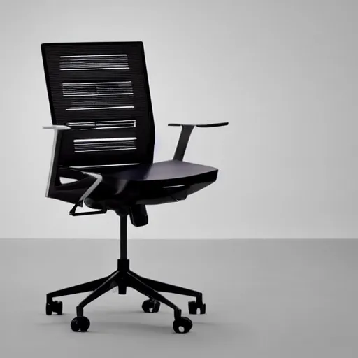 Image similar to Photograph of an office chair made from BMW parts, futuristic design, 8K HD, product shot