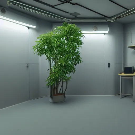 Image similar to still photo of a japanese plant room, highly detailed, photorealistic portrait, bright studio setting, studio lighting, crisp quality and light reflections, unreal engine 5 quality render