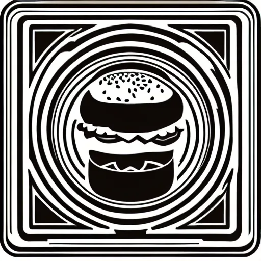 Image similar to high quality and iconic vector logo for a burger restaurant