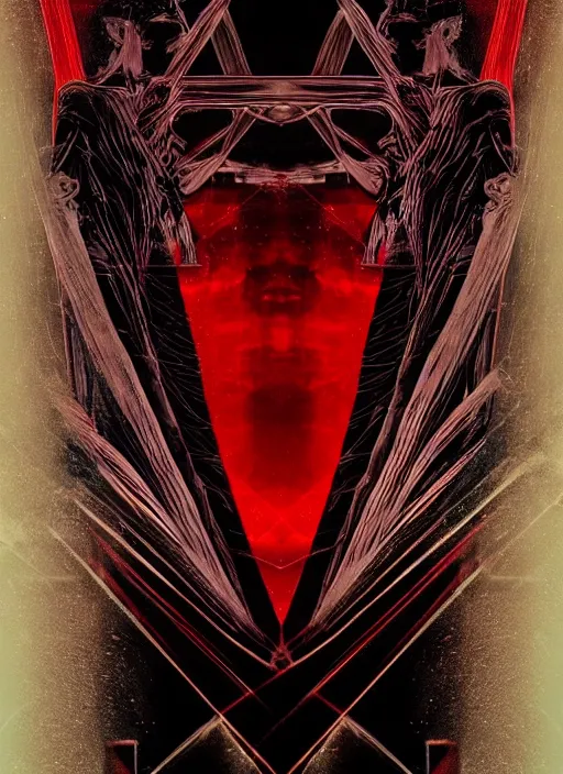 Image similar to dark design poster showing a statue of the greek gods, black background with very subtle red and purple design elements, powerful, nekro, vito acconci, thin straight lines, dark, glitch art, neo vaporwave, gritty, layout frame, square, trending on artstation