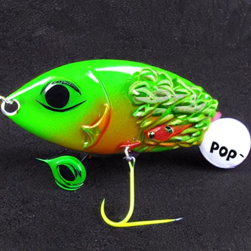 Image similar to Pop Wonder NFT - Alien Bog Friendly Monster fishing-pole-and-bait, Art