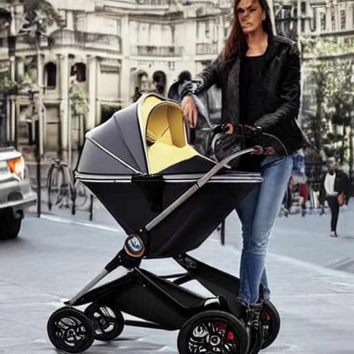 Image similar to A stroller designed by Lamborghini, top post of all time on /r/Design subreddit