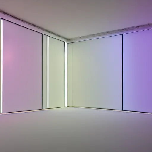 Prompt: an ultra high definition professional studio quality photograph of a transparent iridescent perspex pastel coloured hoodie on white coat hook in an empty white room. dramatic lighting, ray tracing, refraction, shallow d. o. f, colour corrected, golden ratio, three point light. volumetric shadows. god rays.