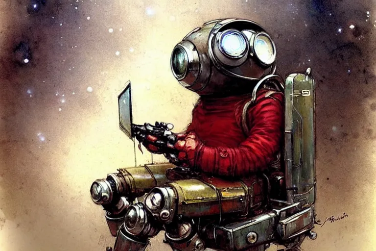 Image similar to adventurer ( ( ( ( ( 1 9 5 0 s retro future robot android wise old owl android. muted colors. ) ) ) ) ) by jean baptiste monge!!!!!!!!!!!!!!!!!!!!!!!!! chrome red