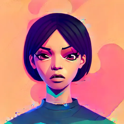 Image similar to 2 d character design, female rapper, vector art, digital art, portrait, 4 k, 8 k, sharp focus, smooth, illustration, concept art, music artist