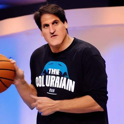 Image similar to Mark Cuban with a basketball shirt, investing in a company, in Shark Tank (2016)