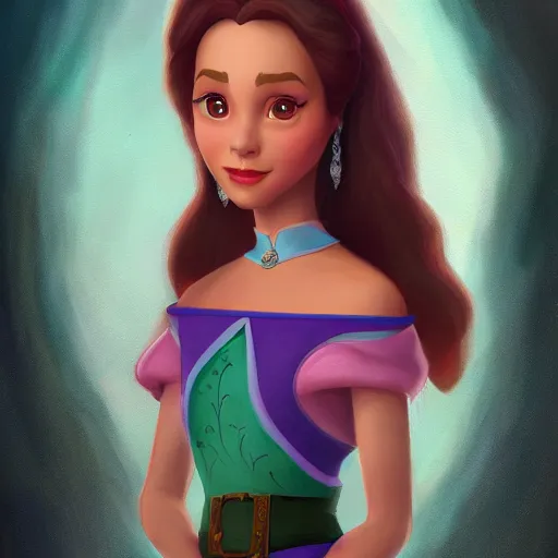 Image similar to a portrait of a princess in an animated disney movie, backwater bayou, oil painting, pale colors, high detail, 8 k, wide angle, trending on artstation,
