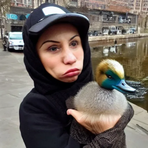 Image similar to duck face