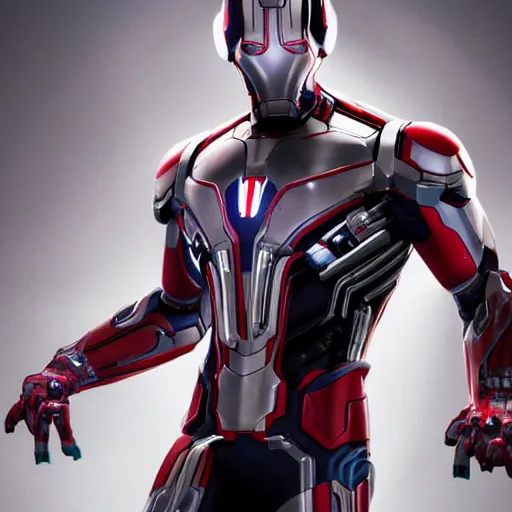 Image similar to still photo of marvel ultron, highly detailed, photorealistic portrait, bright studio setting, studio lighting, crisp quality and light reflections, unreal engine 5 quality render,