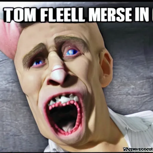 Unsettling Tom Face Meme - Meme - Sticker