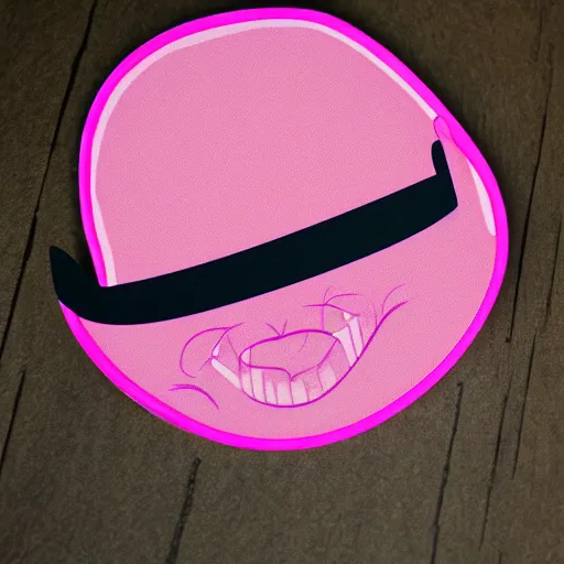 Image similar to Pink cowboy hat, sticker illustration