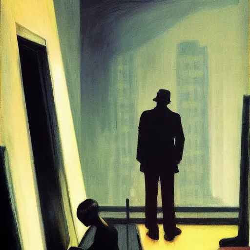 Prompt: Blade Runner by Edward Hopper