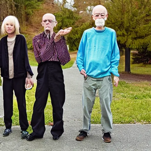 Prompt: photo of trash humpers