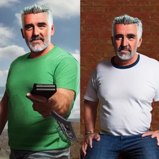 Image similar to paul hollywood in minecraft