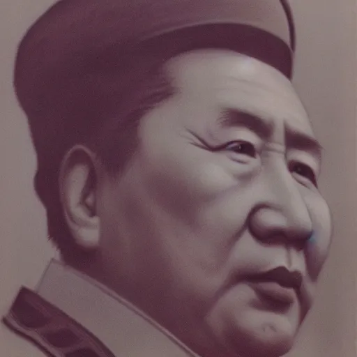 Image similar to mao zedong, portrait, 3 5 mm film, by nick knight