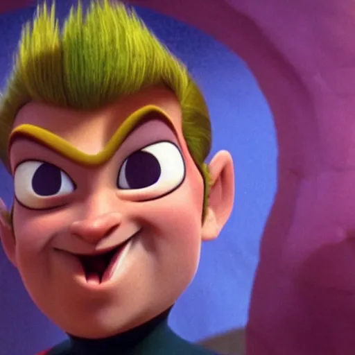 Image similar to syndrome from the incredibles in rudolph the red nosed reindeer