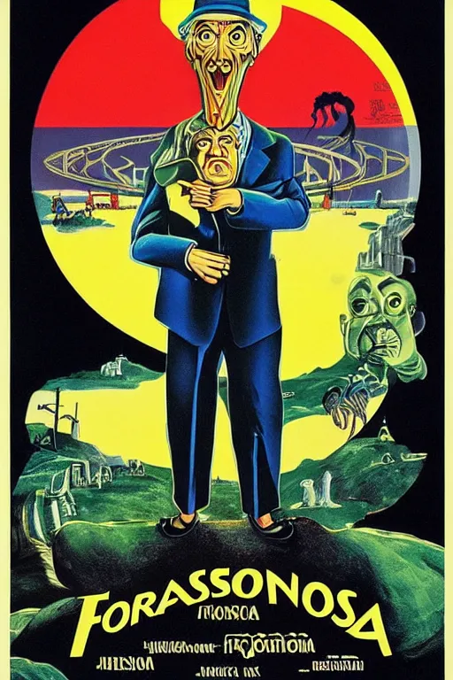 Prompt: poster for the 1 9 9 2 movie'formosa ', directed by jim jarmusch, starring donald sutherland and uncle aloysius, poster by ed roth and basil wolverton ), crisp