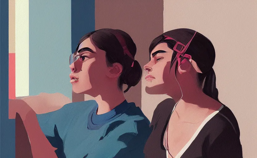 Prompt: a portrait of a hispanic student illustration by atey ghailan