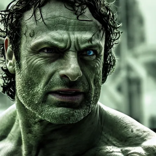 Image similar to Andrew Lincoln as The Hulk