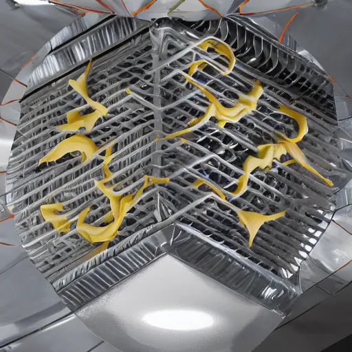 Prompt: hvac ductwork composed of cheese, hyper detailed, 8 k