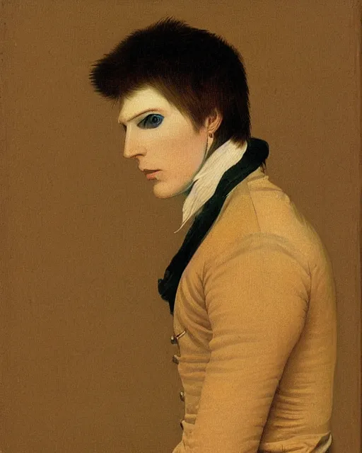 Image similar to a detailed portrait of ziggy stardust by jean auguste dominique ingres