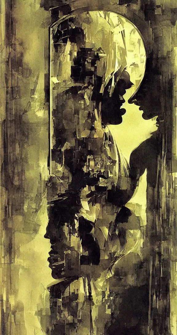 Prompt: Stuck behind the mirror, book cover, maximalism, general human form, photorealistic, deep shadows, by Dave McKean