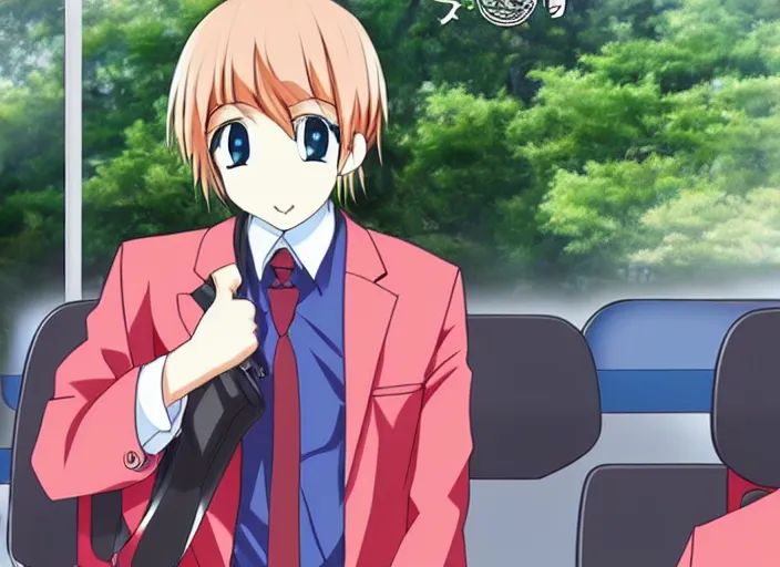 Image similar to bus driver cute kawaii in animanga