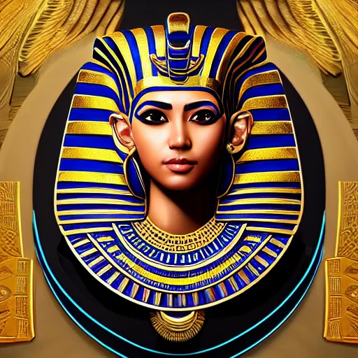 Image similar to a highly detailed beautiful portrait of a egyptian god in the style of artgerm.