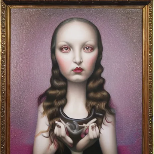 Prompt: oil painting by mark ryden of christina's world