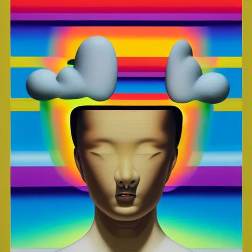Prompt: y 2 k cover art by shusei nagaoka, kaws, david rudnick, oil on canvas, bauhaus, surrealism, neoclassicism, renaissance, hyper realistic, pastell colours, cell shaded, 8 k - h 7 0 4